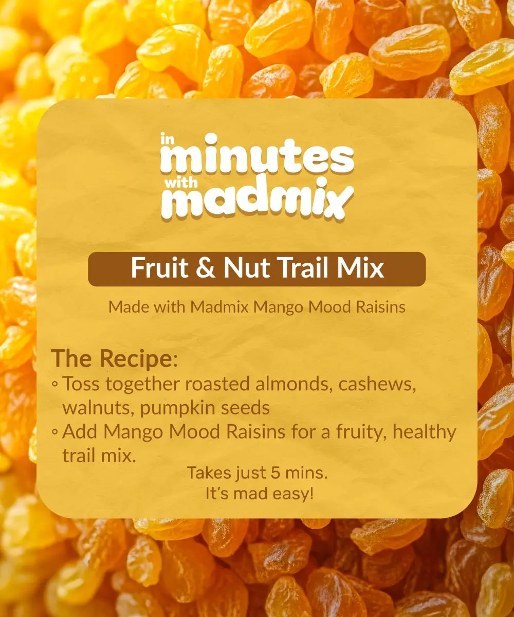 Mango Rais Mango Flavored Raisins | Healthy Snack | Madmix