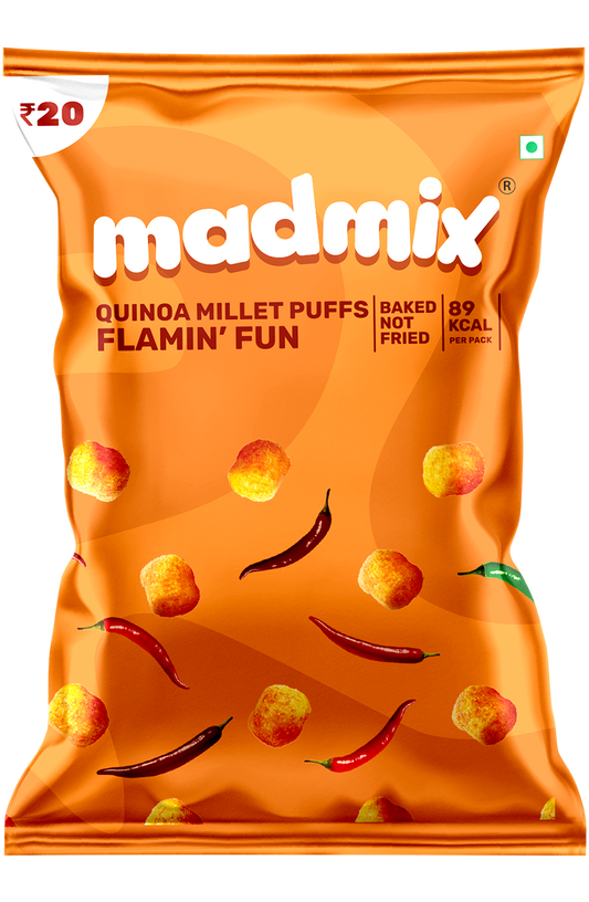 Quinoa Millet Puffs Flamin Fun