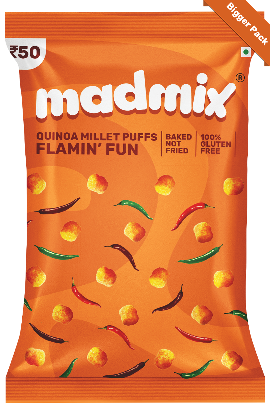 Quinoa Millet Puffs Flamin Fun