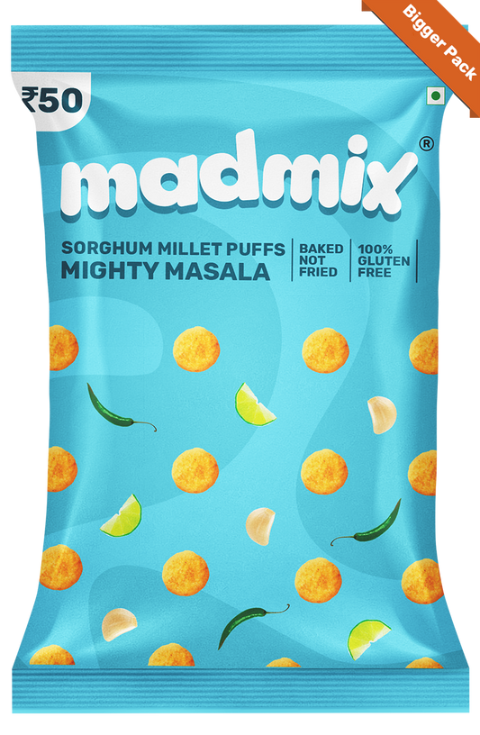 Mighty Masala Jowar Millet Puffs