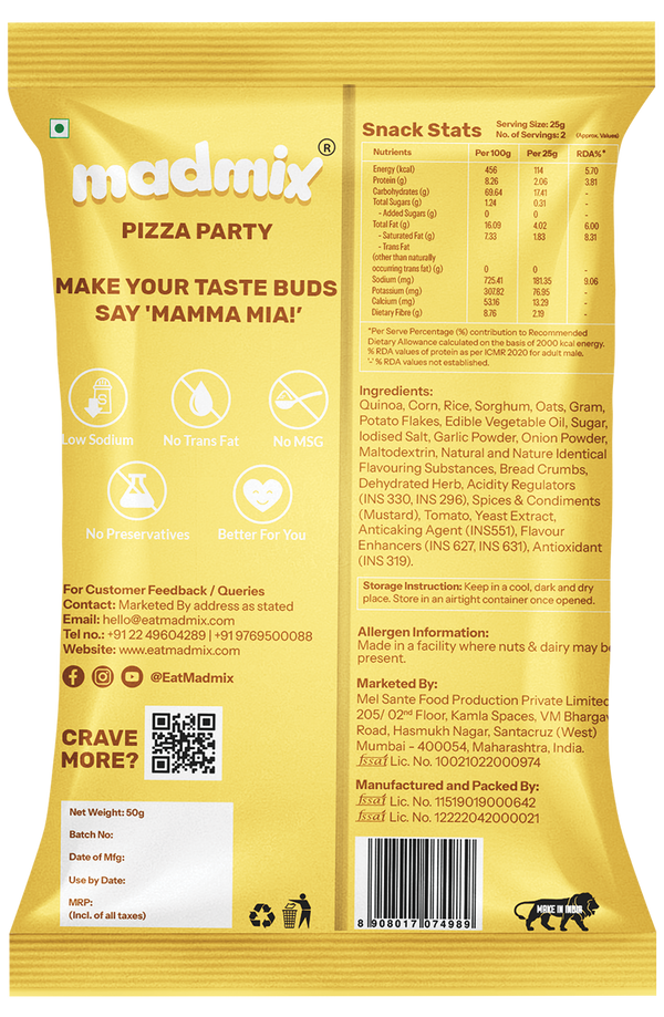 Quinoa Millet Puffs Pizza Party